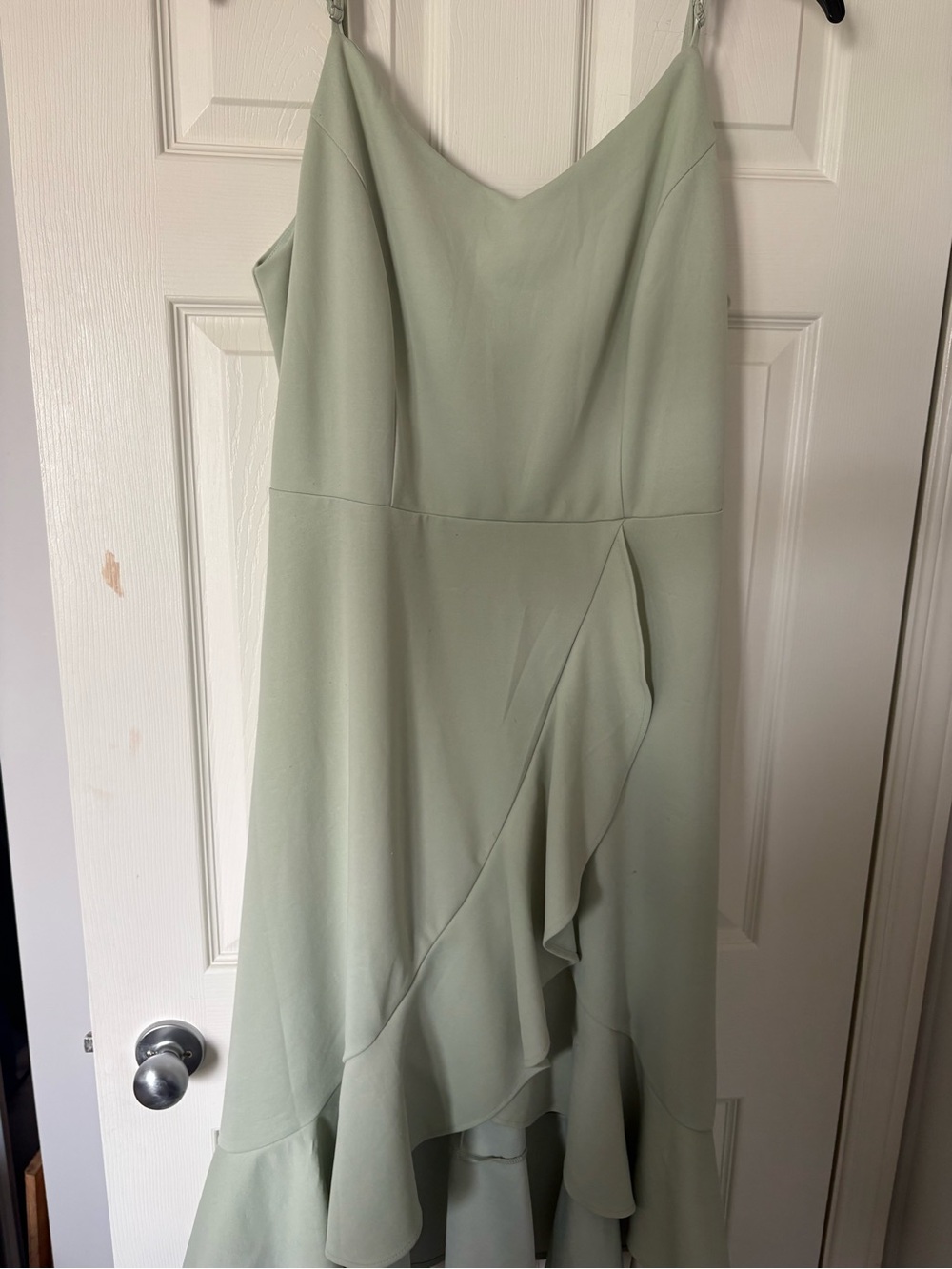Women's Sage Green Ruffle Slip Dress